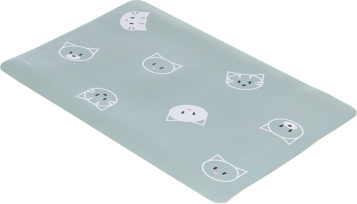 TRIXIE Napfunterlage Katze Mimi, 44 × 28cm salbei