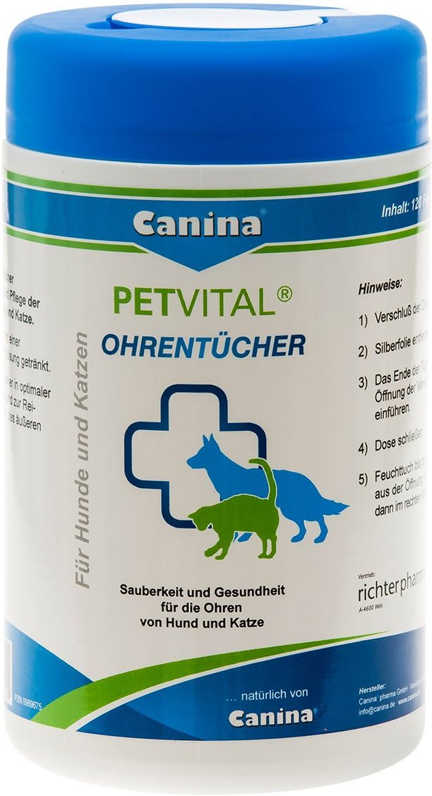 Canina PETVITAL Ohrentücher 120 Stück