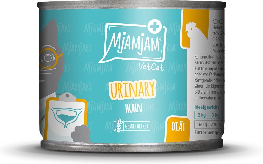 MjAMjAM VetCat Diät Urinary Huhn 6x200g