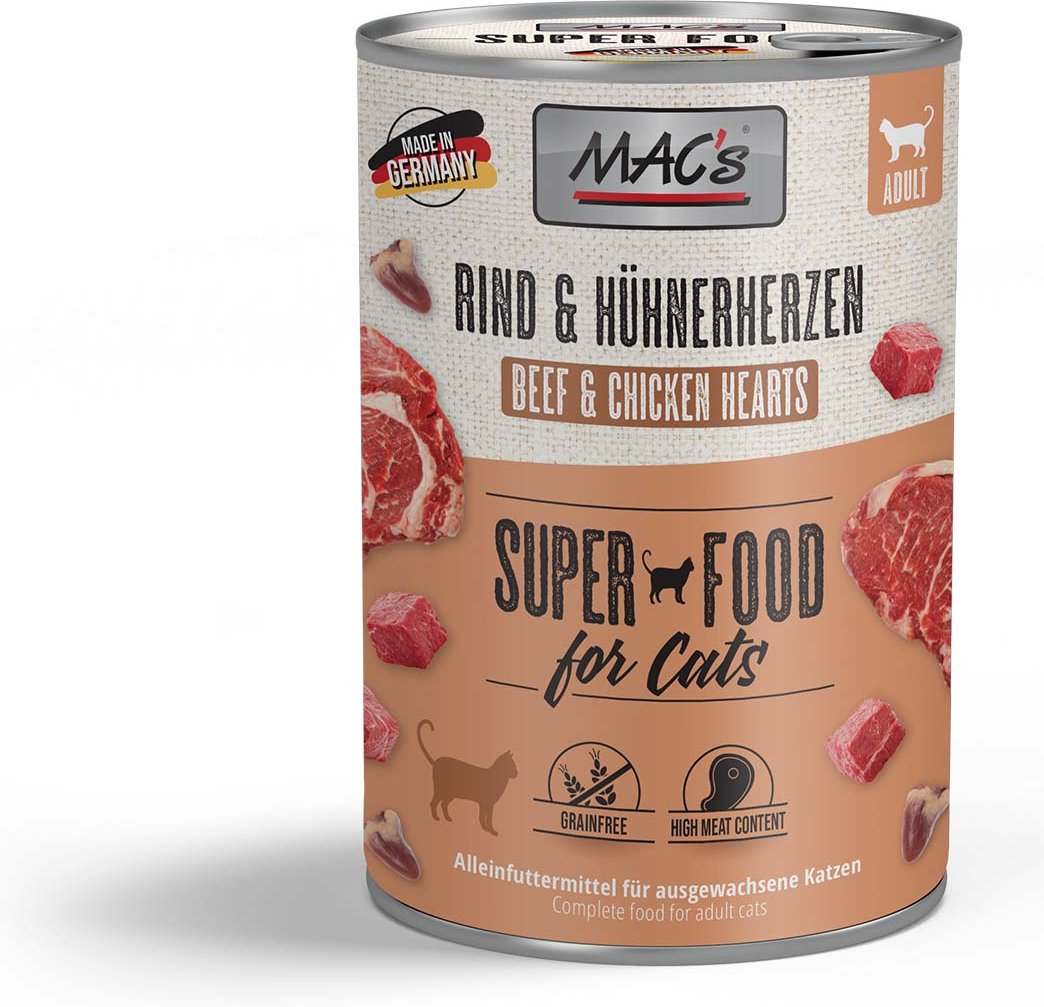 MAC's CAT Rind & Hühnerherzen 6x400g