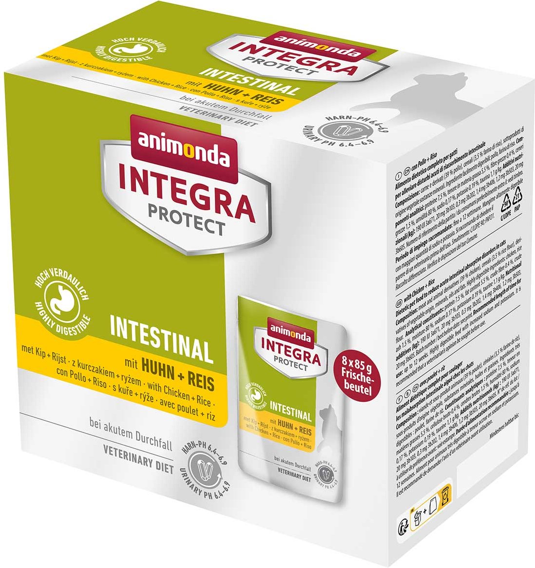 animonda INTEGRA PROTECT Intestinal Huhn & Reis 8x85g