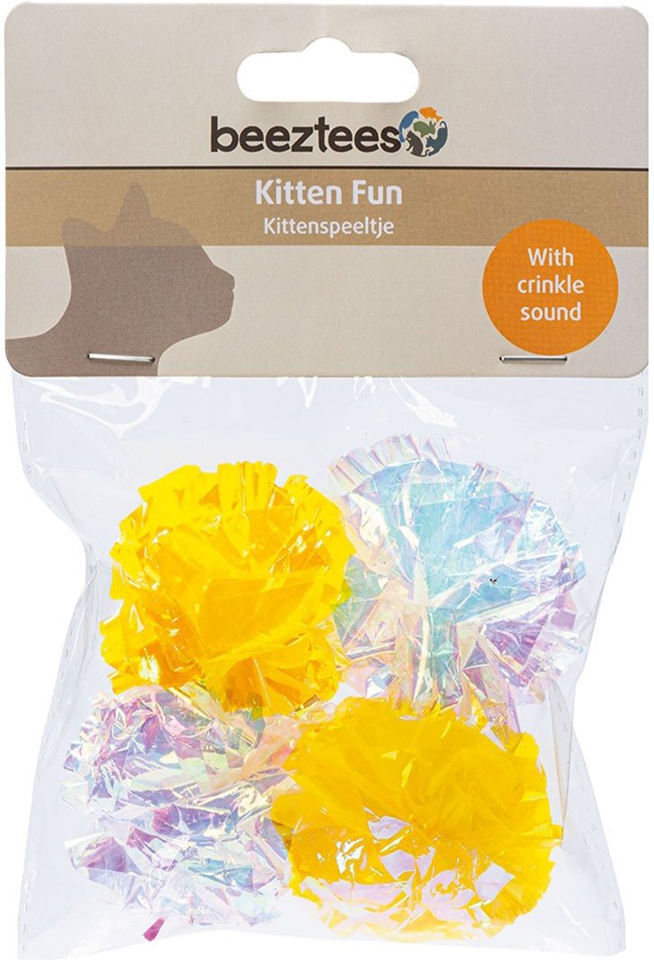 Beeztees Kitten Knister Bälle Evy 4 Stück