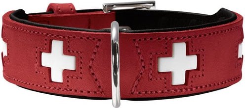 Hunter Halsband Swiss nickel rot/schwarz 65/L