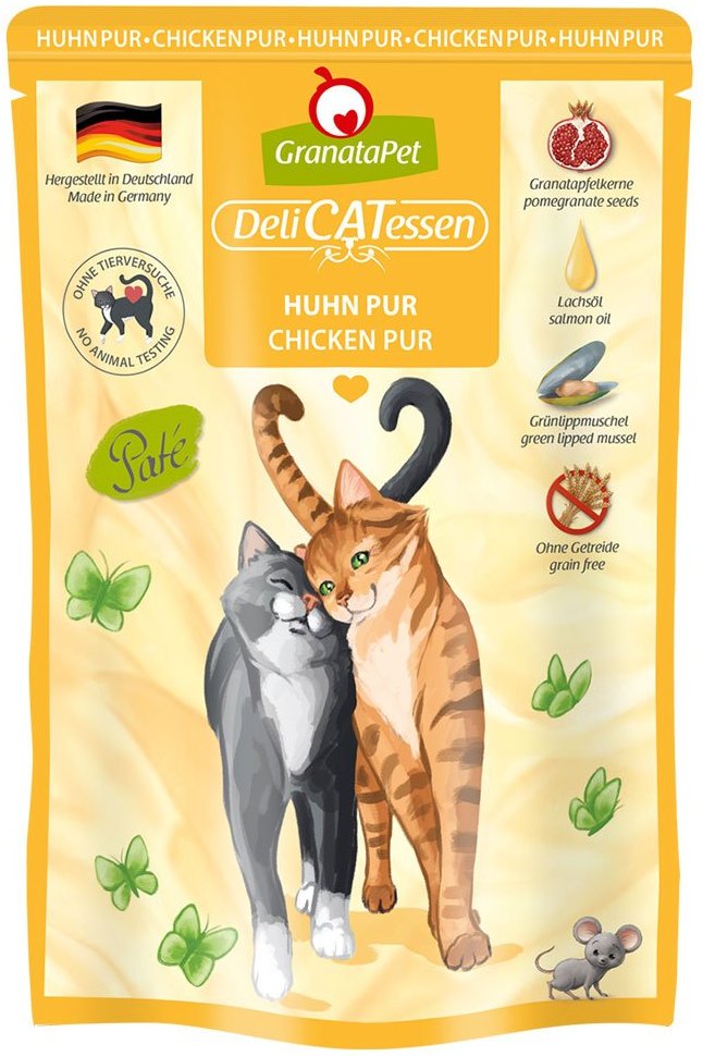 GranataPet Katze - Delicatessen Pouch Huhn PUR 6x85g