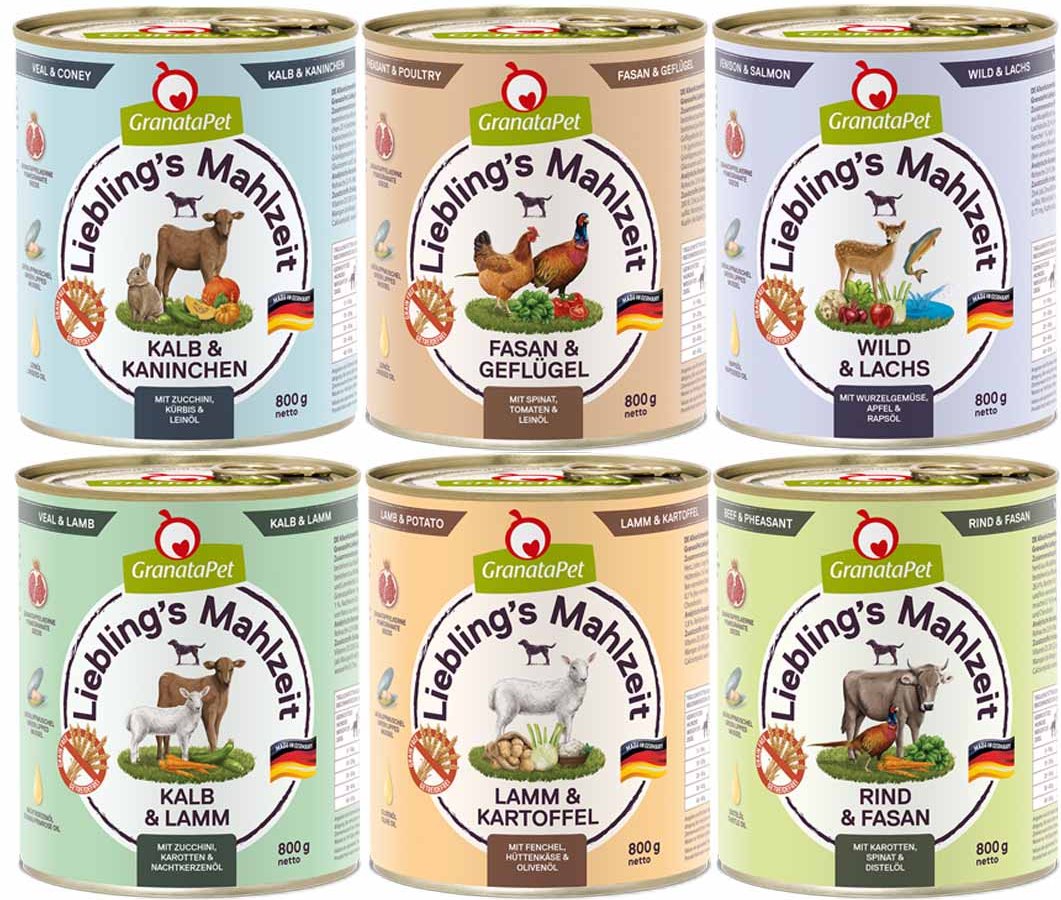 GranataPet Liebling's Mahlzeit Mixpaket 36x800g