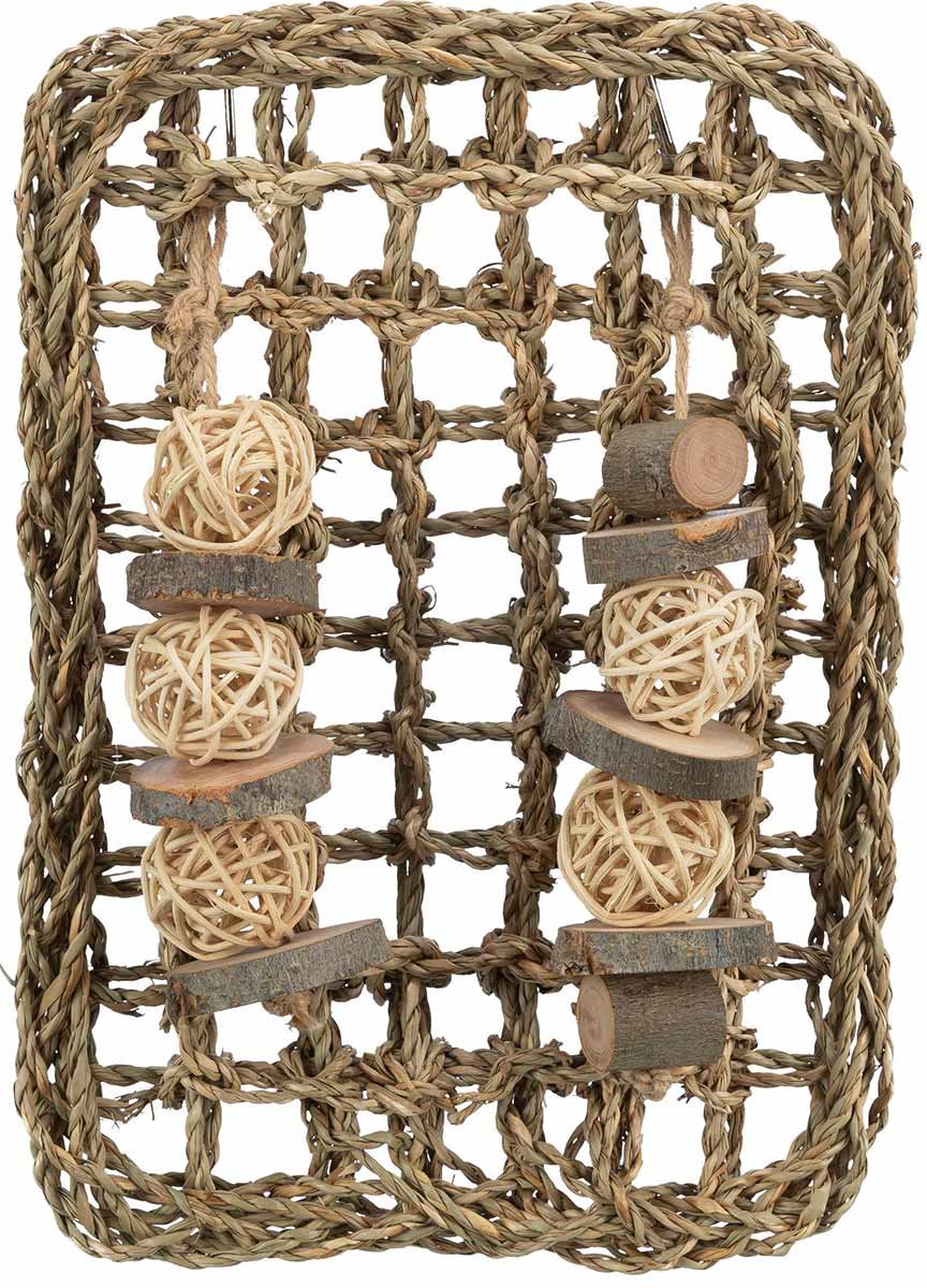 Trixie Matte mit Spielzeugen aus Seegras