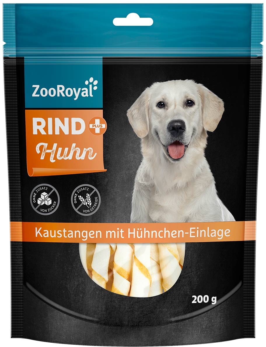 ZooRoyal Rind+ Kaustange mit Hühnchen-Einlage 200g