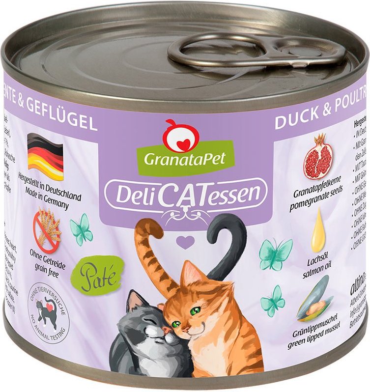 GranataPet Katze - Delicatessen Dose Ente & Geflügel 6x200g