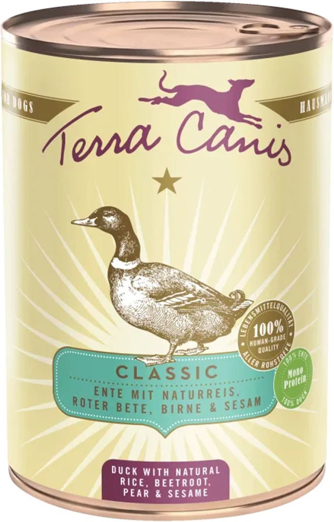 Terra Canis Ente mit Naturreis, Rote Beete, Birne und Sesam 12x400g