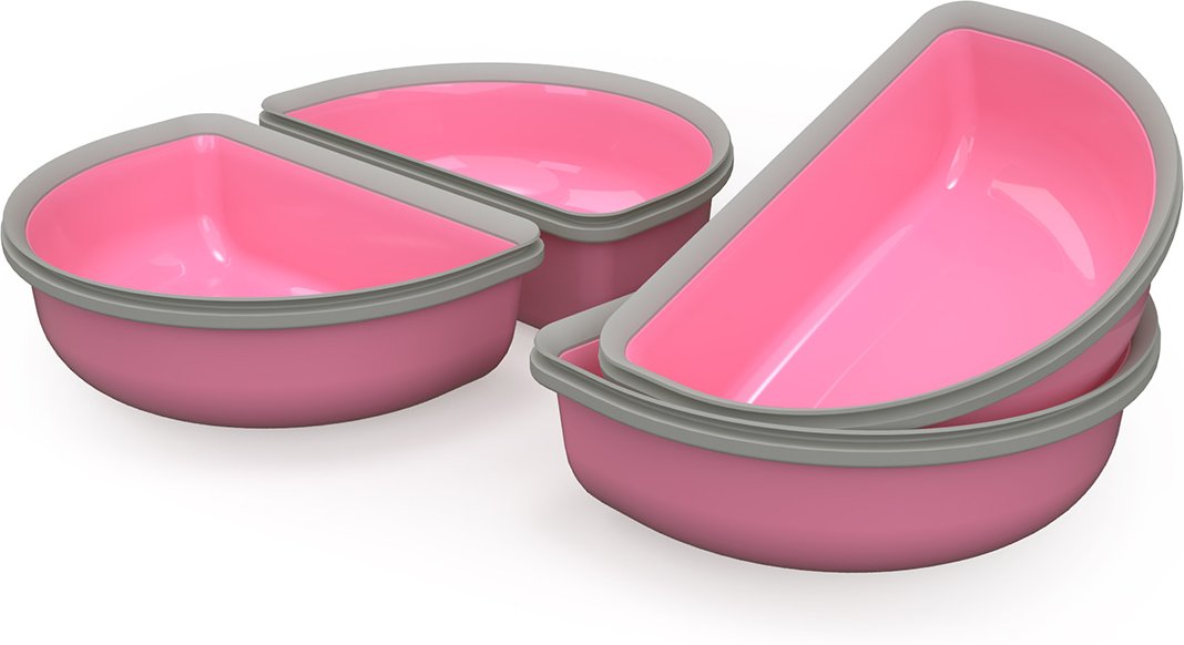SureFeed Halbschalen 4-er Pack rosa