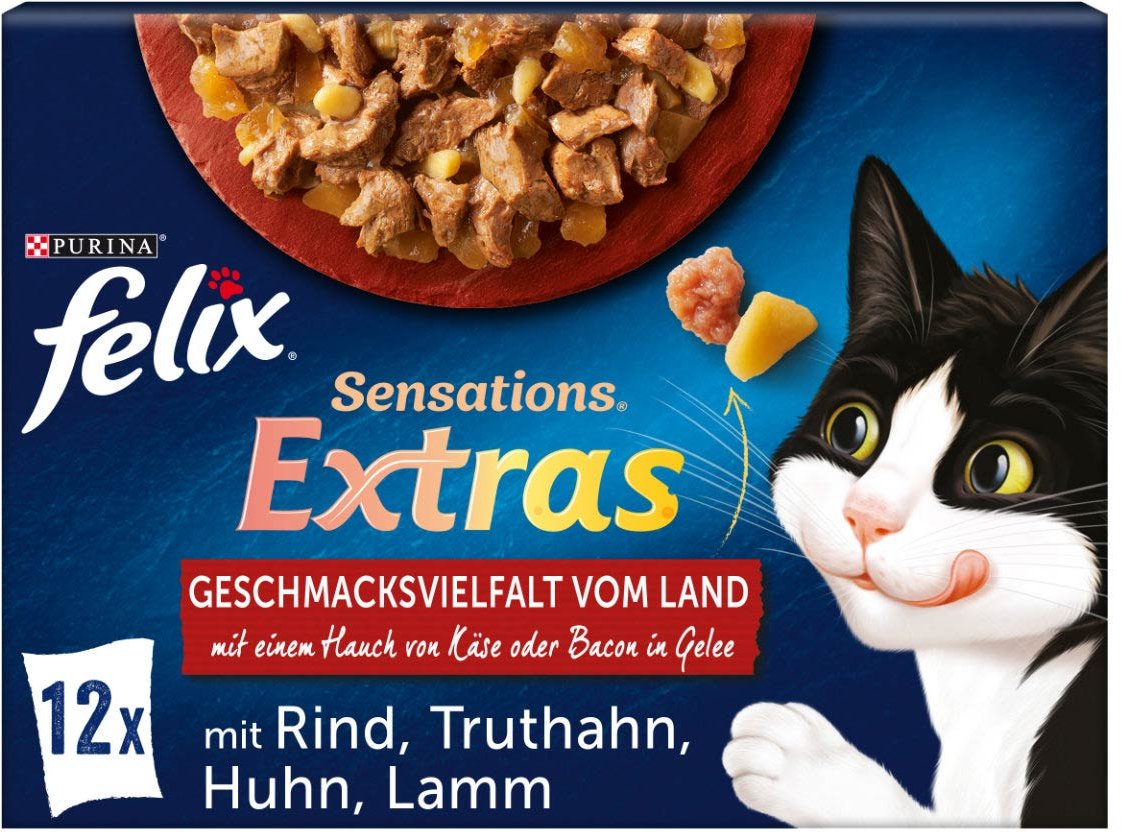 FELIX Sensations Extras in Gelee Geschmacksvielfalt vom Land 12x85g