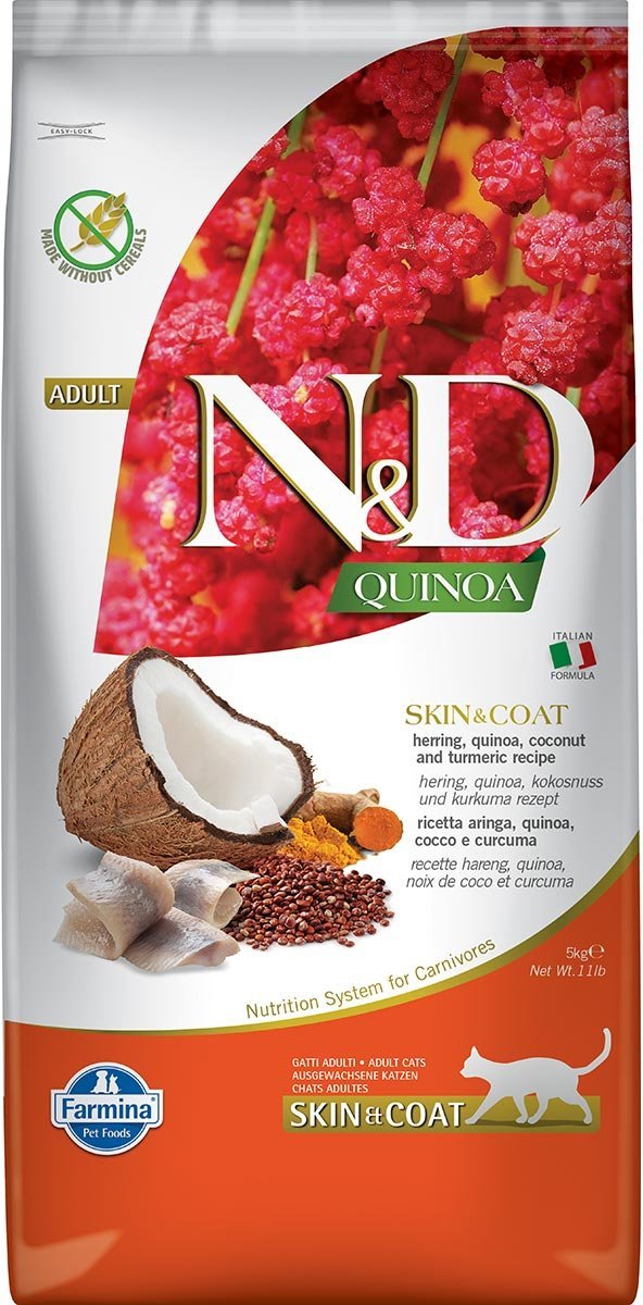 N&D Cat Quinoa Skin & Coat Herring 5kg