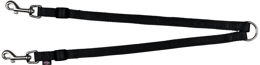 Trixie Premium Koppel für zwei Hunde 40-70 cm schwarz