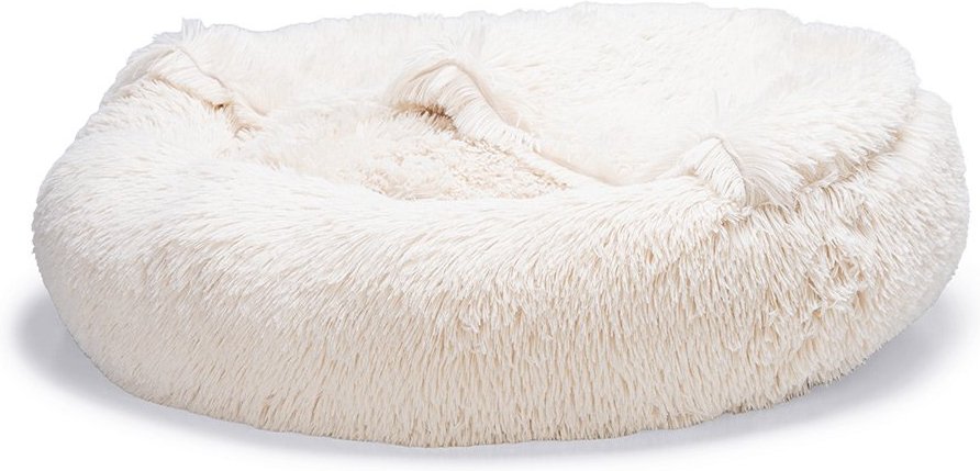 Beeztees Yala Hundebett Beige Plüsch Ø 60 cm