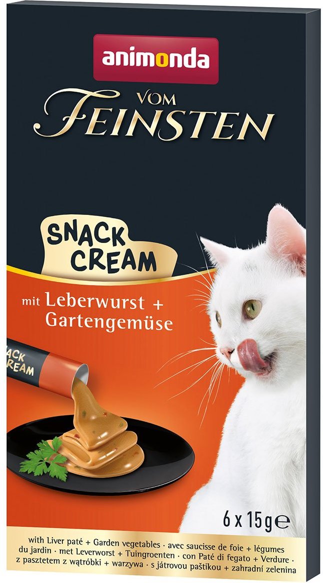 animonda vom Feinsten Snack Cream Leberwurst + Gartengemüse 30x15g
