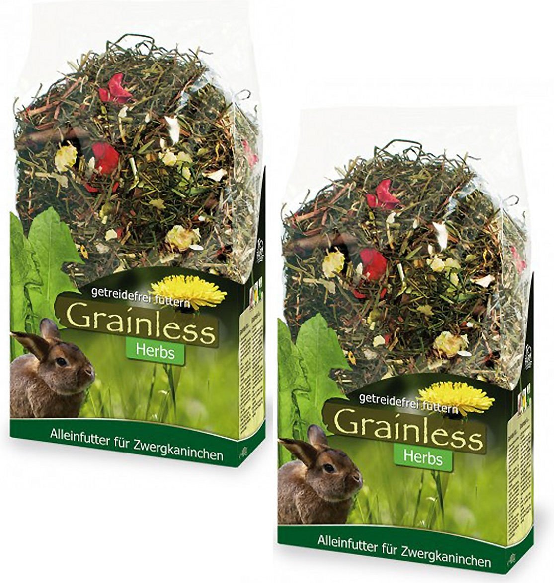 JR Farm Grainless Herbs Zwergkaninchen 5 kg + 950g Sparpack