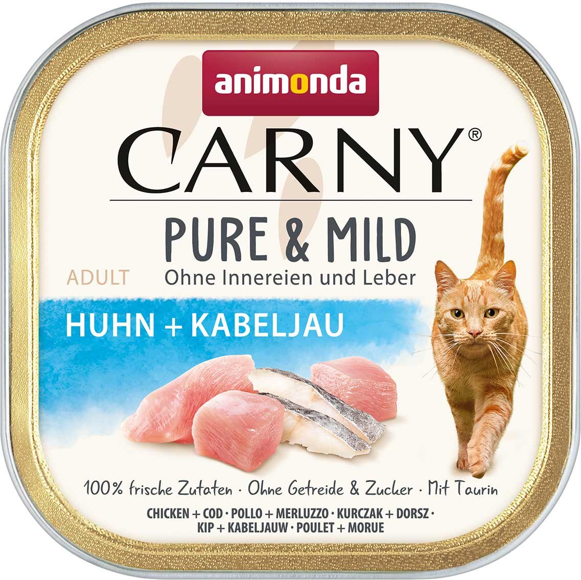 animonda Carny Pure & Mild Adult Huhn + Kabeljau 32x100g