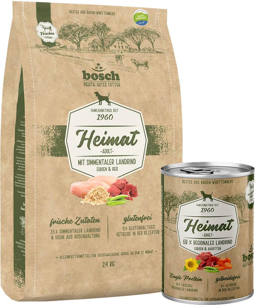 Bosch Heimat Simmentaler Landrind 2,4 kg + Nassfutter 400 g gratis