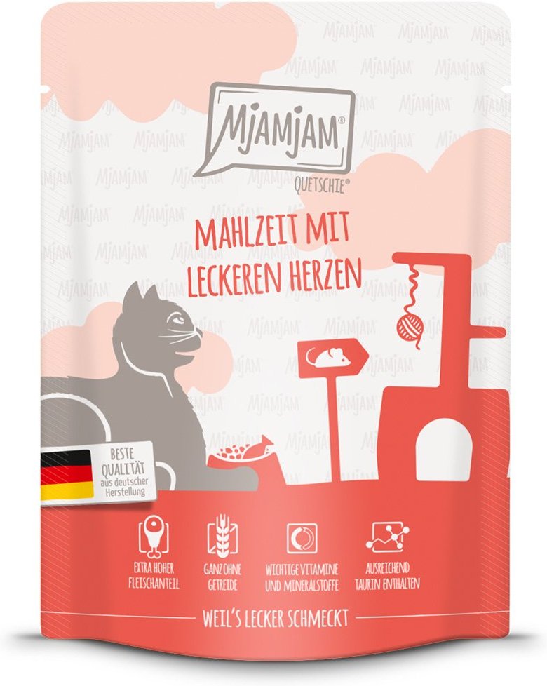 MjAMjAM Quetschie Mahlzeit mit leckeren Herzen 24x300g