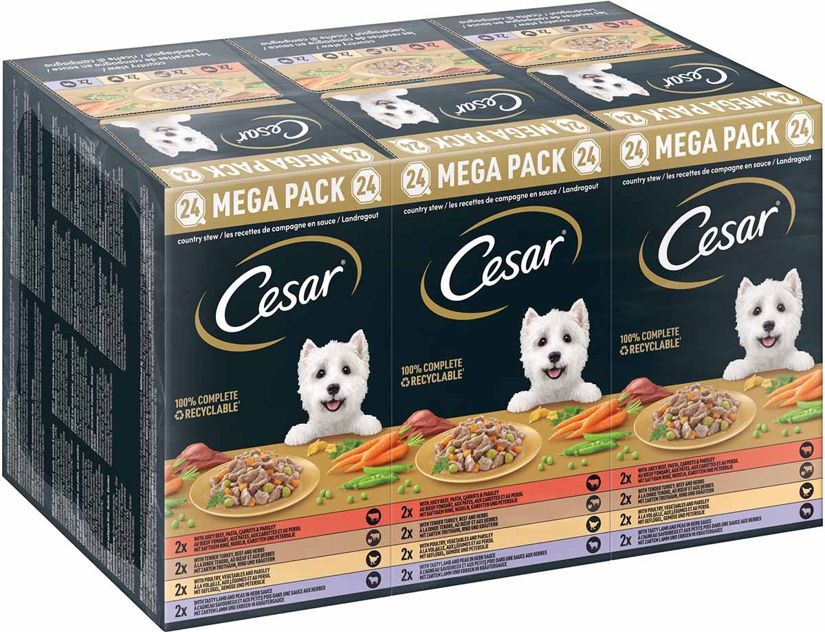 Cesar Landragout 4 Varietäten Schale 24x150g
