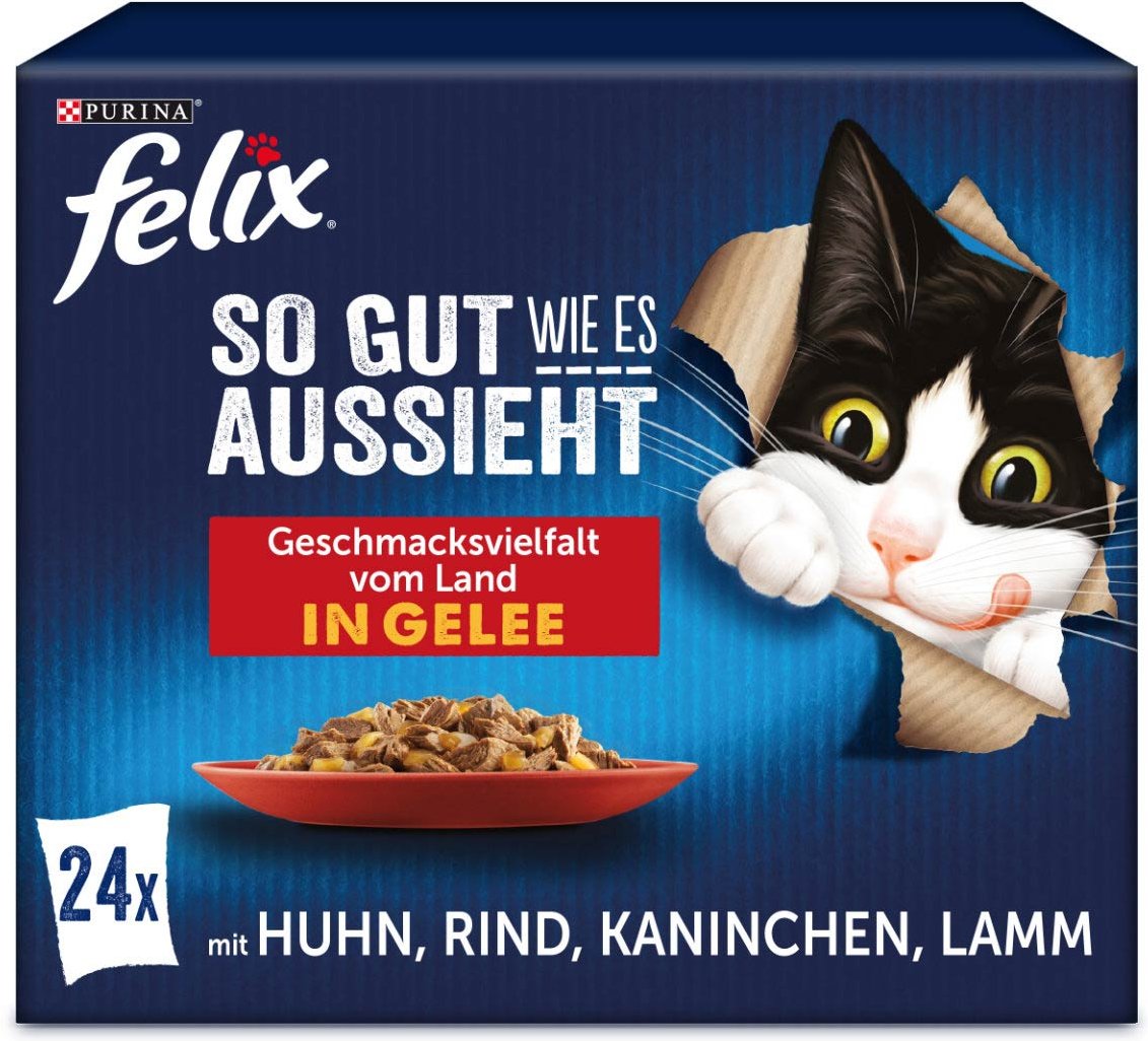 FELIX So gut wie es aussieht in Gelee Geschmacksvielfalt vom Land 24x85g