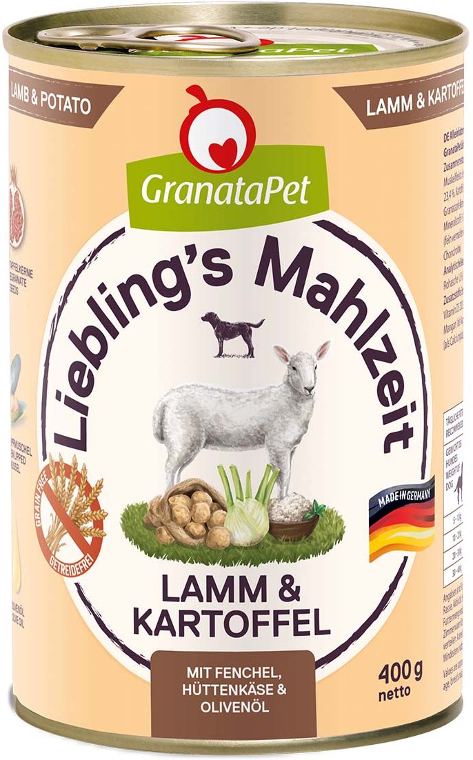 GranataPet Liebling’s Mahlzeit Lamm und Kartoffel 6x400g