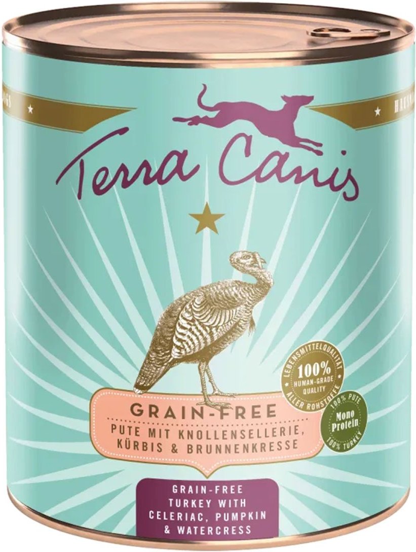 Terra Canis getreidefrei Pute mit Sellerie, Kürbis und Brunnenkresse 6x800g