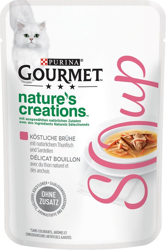 GOURMET Crystal Soup Köstliche Brühe mit Thunfisch und Sardellen 16x40g