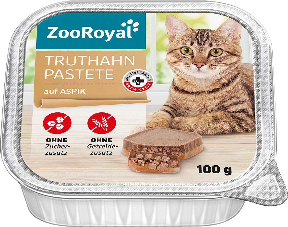 ZooRoyal Truthahnpastete auf Aspik 16x100g