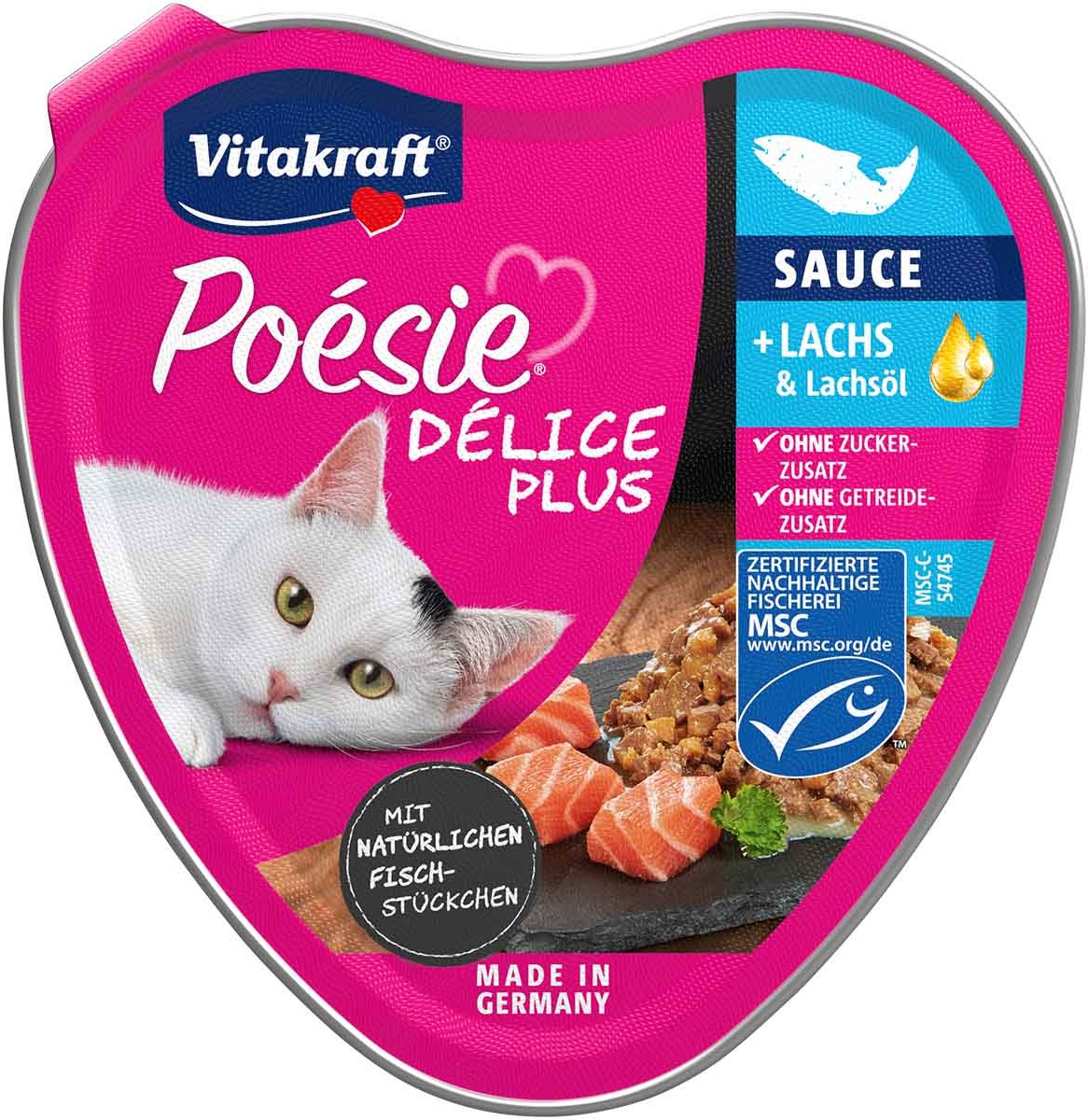 Vitakraft Poésie Délice Plus Lachs 15x85g