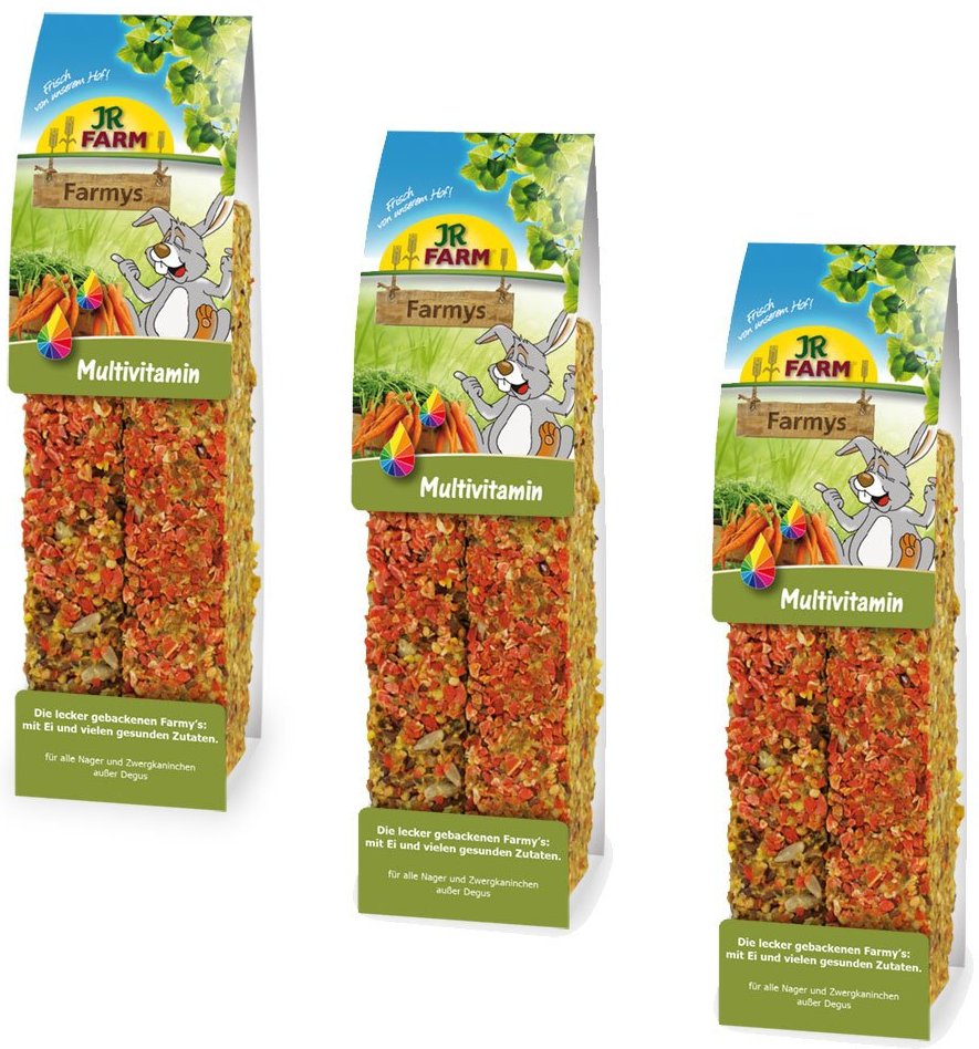 JR Farm Farmy's Multivitamin Knabberstangen 3 x 160g
