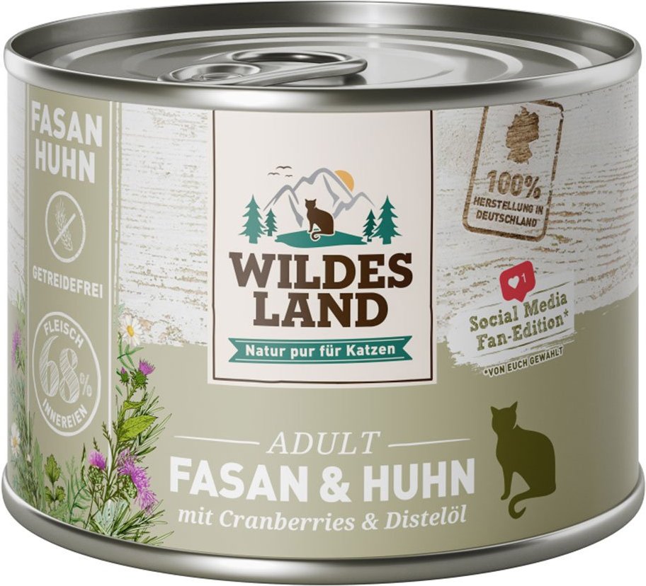 Wildes Land Fasan und Huhn mit Cranberries 6x200 g