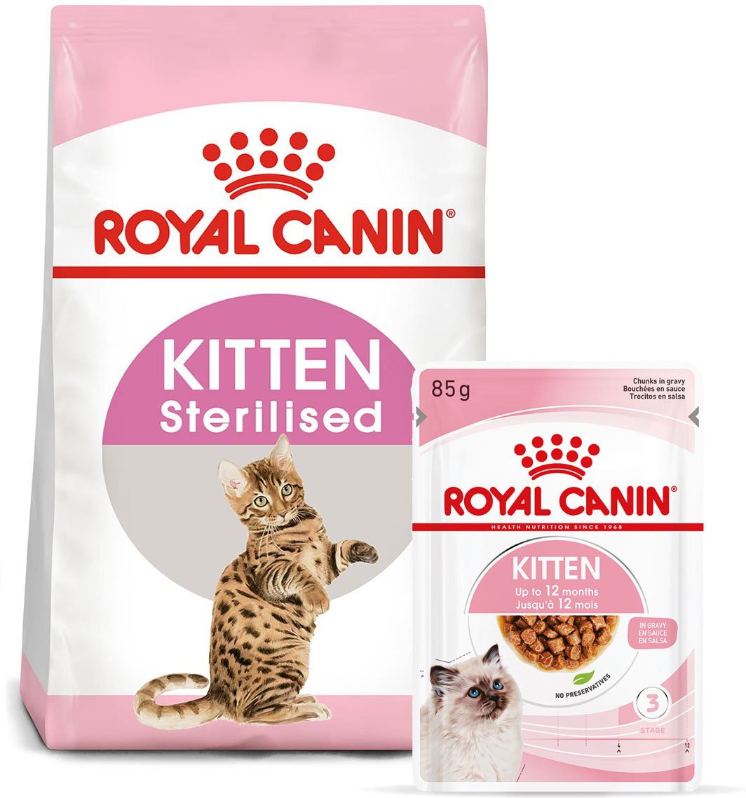 ROYAL CANIN KITTEN Sterilised 3,5kg + Kitten in Soße 12x85g