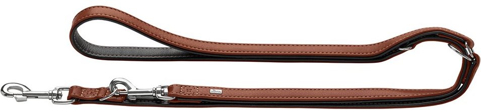 Hunter verstellbare Leine Canadian Up cognac/schwarz 20/200
