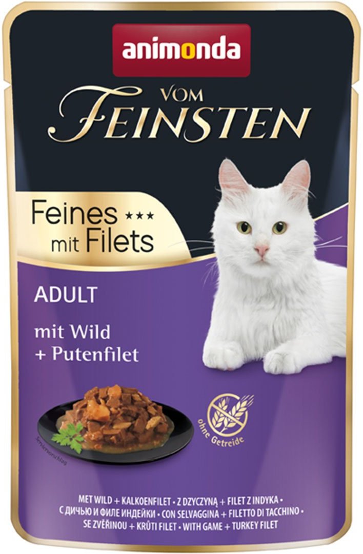 animonda vom Feinsten Adult mit Wild + Putenfilet 18x85g