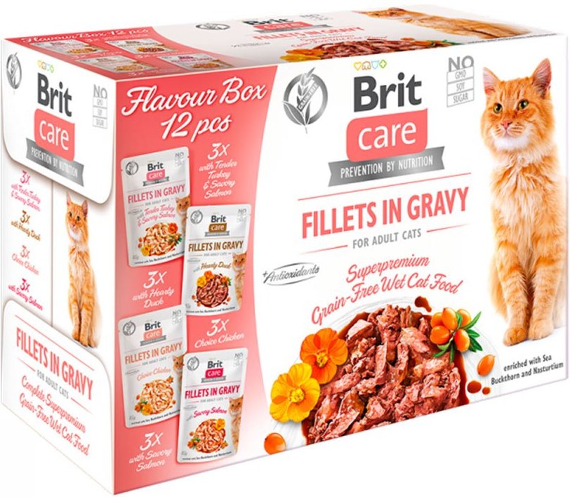 Brit Care Cat Flavour box-Fillets in Gravy 12x85g