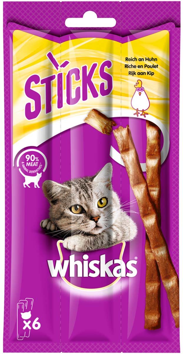 Whiskas Sticks 6 Stück Reich an Huhn