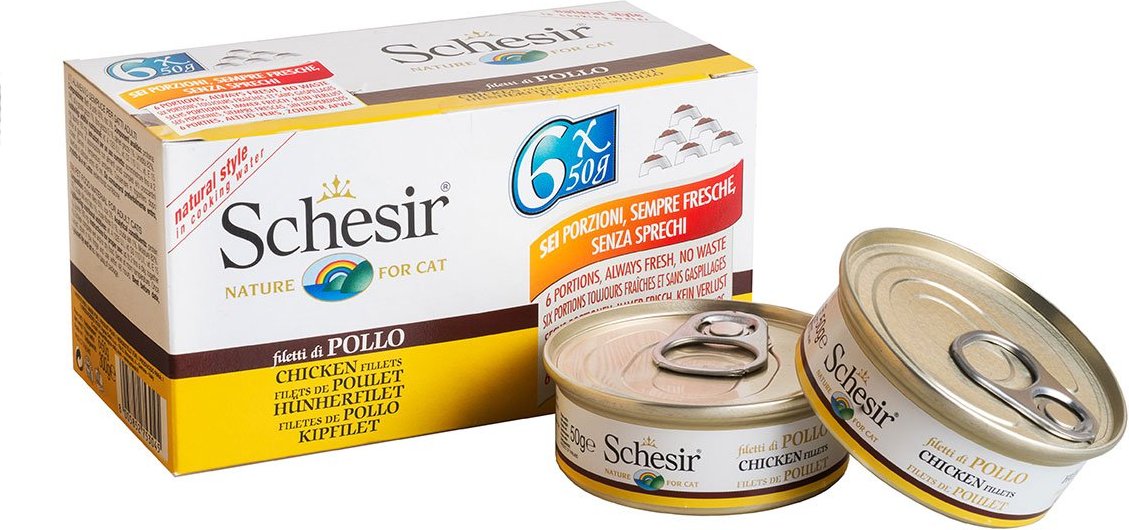 Schesir Cat Huhn mit Reis naturell Multipack 6x50g