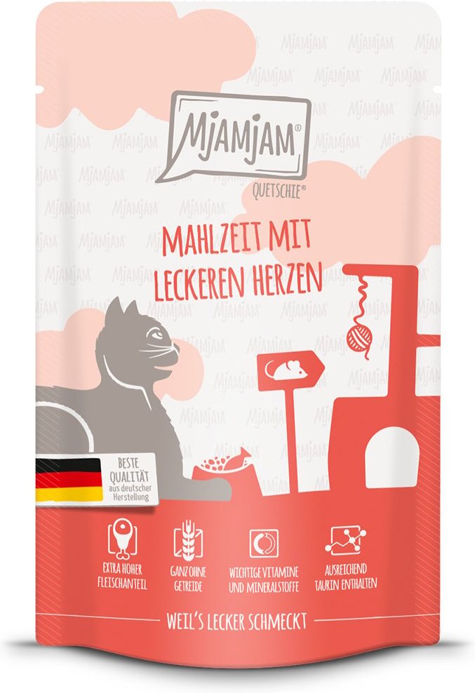 MjAMjAM Quetschie Mahlzeit mit leckeren Herzen 12x125g