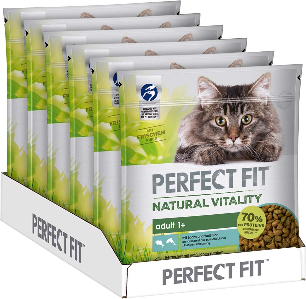 PERFECT FIT Katze Natural Vitality Adult 1+ mit Lachs und Weißfisch 650g