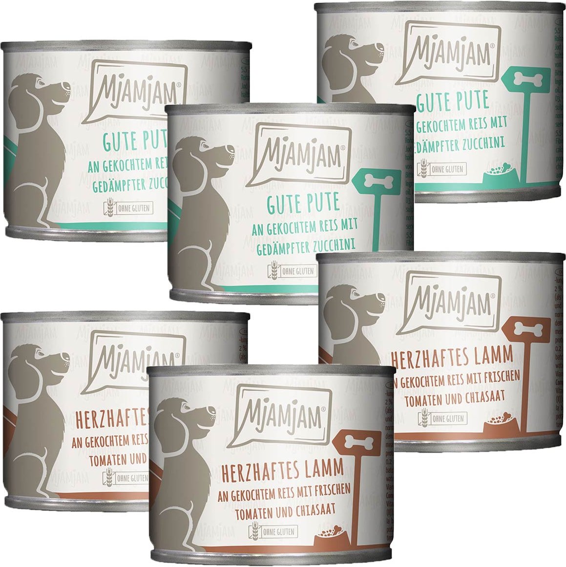 MjAMjAM Monopaket I mit Lamm&Pute 6x200g