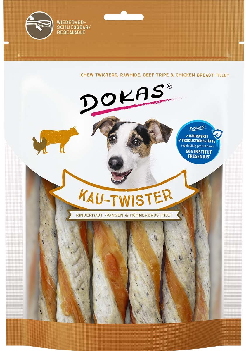 Dokas Kau-Twister Rinderhaut, Pansen & Hühnerbrustfilet 3x200g