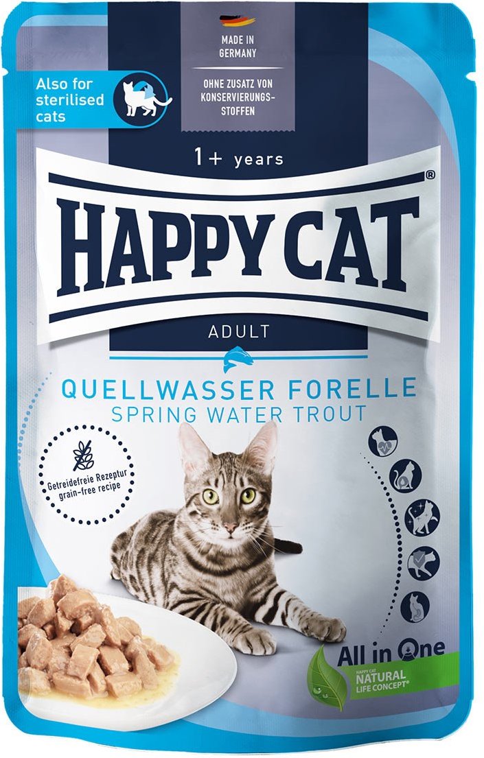 Happy Cat Meat in Sauce Quellwasser Forelle 12x85g