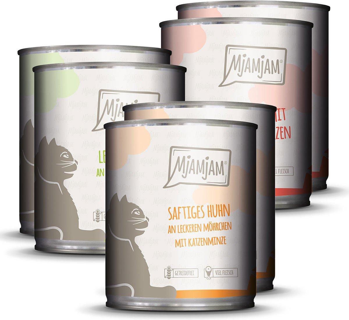 MjAMjAM Mixpaket I Huhn, Rind, Herzen 6x800g