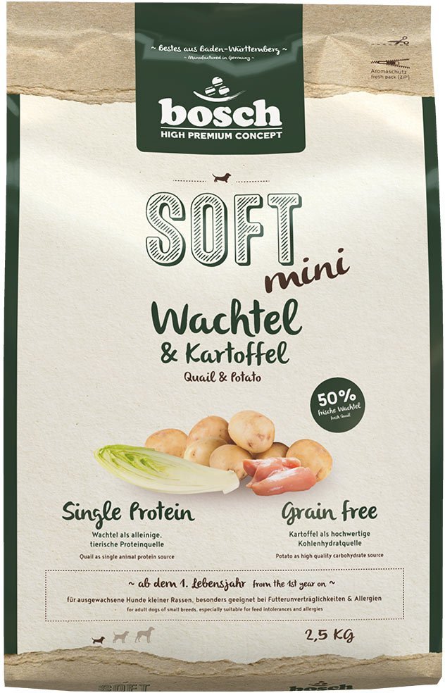 Bosch SOFT Mini Wachtel und Kartoffel 2,5kg