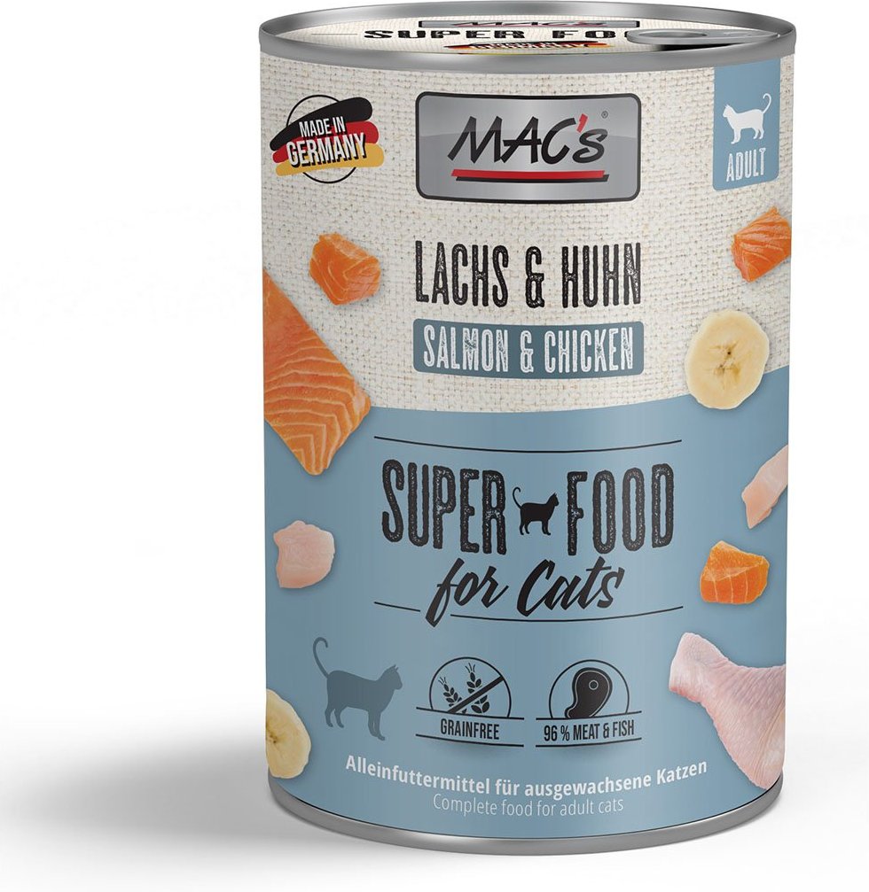 Thumbnail - MAC's Cat Fleischmenü Lachs und Hühnchen 24x400g