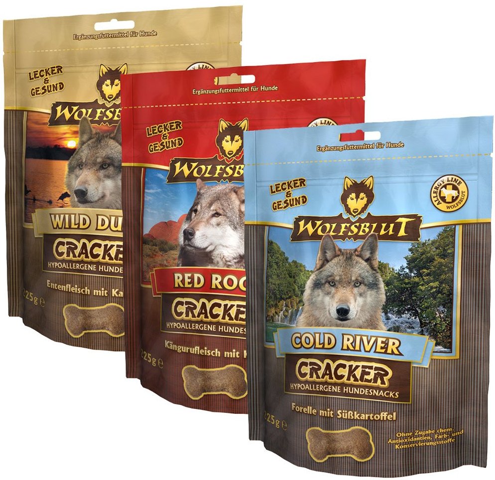 Wolfsblut Cracker Probierpaket 3x225g