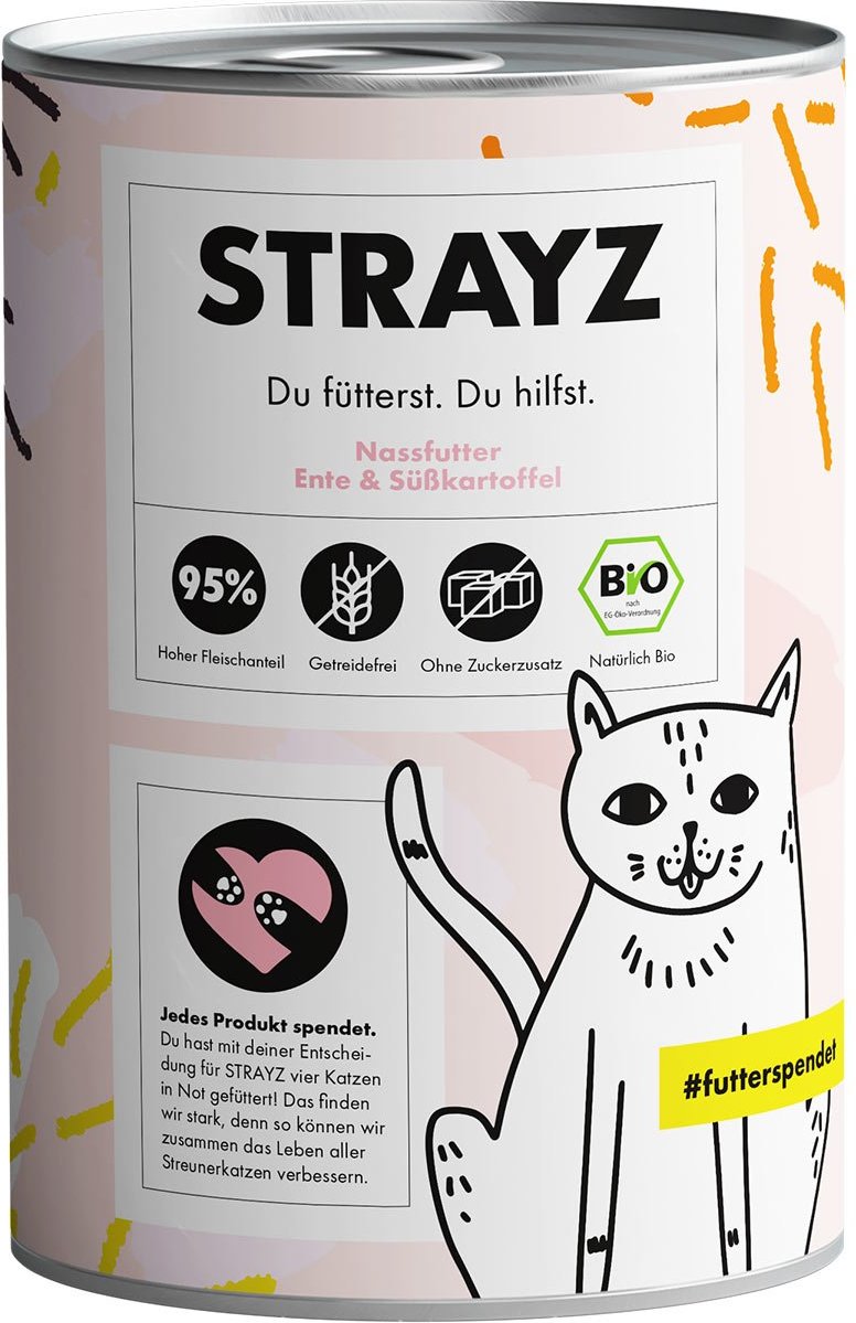 STRAYZ Bio Ente & Süßkartoffel 6x400g