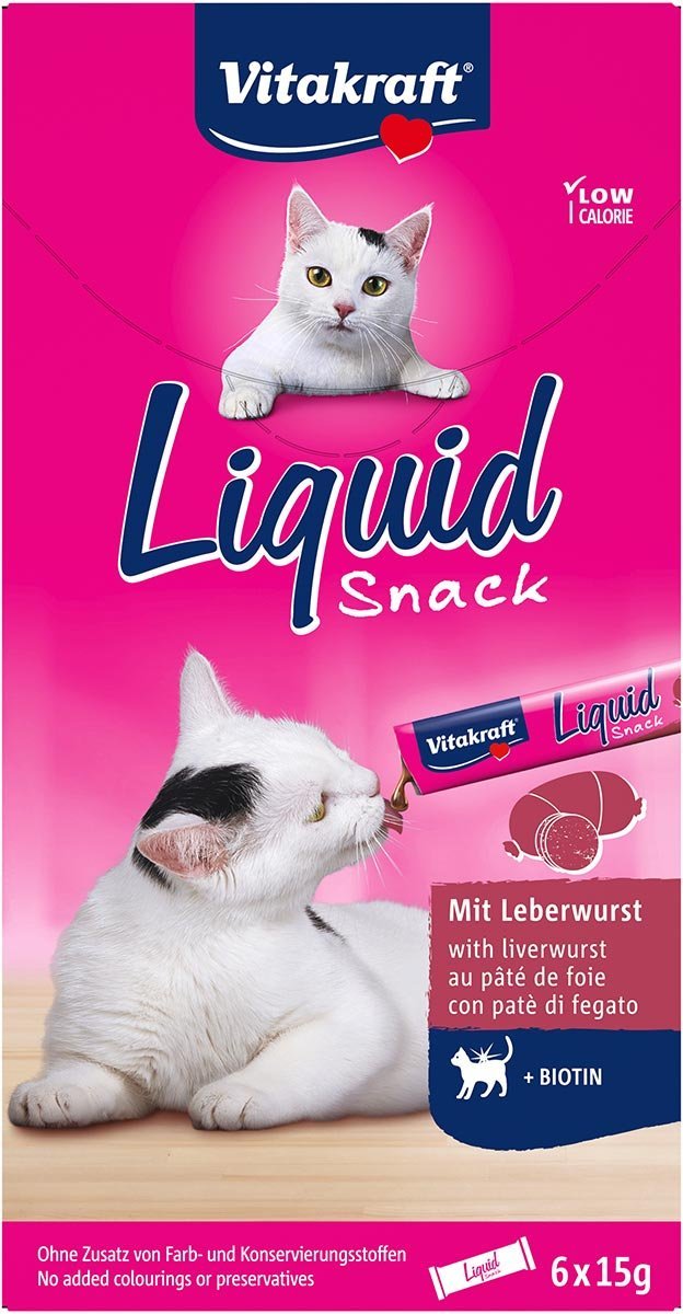 Vitakraft LiquidSnack Leberwurst+Biotin 6 Stk