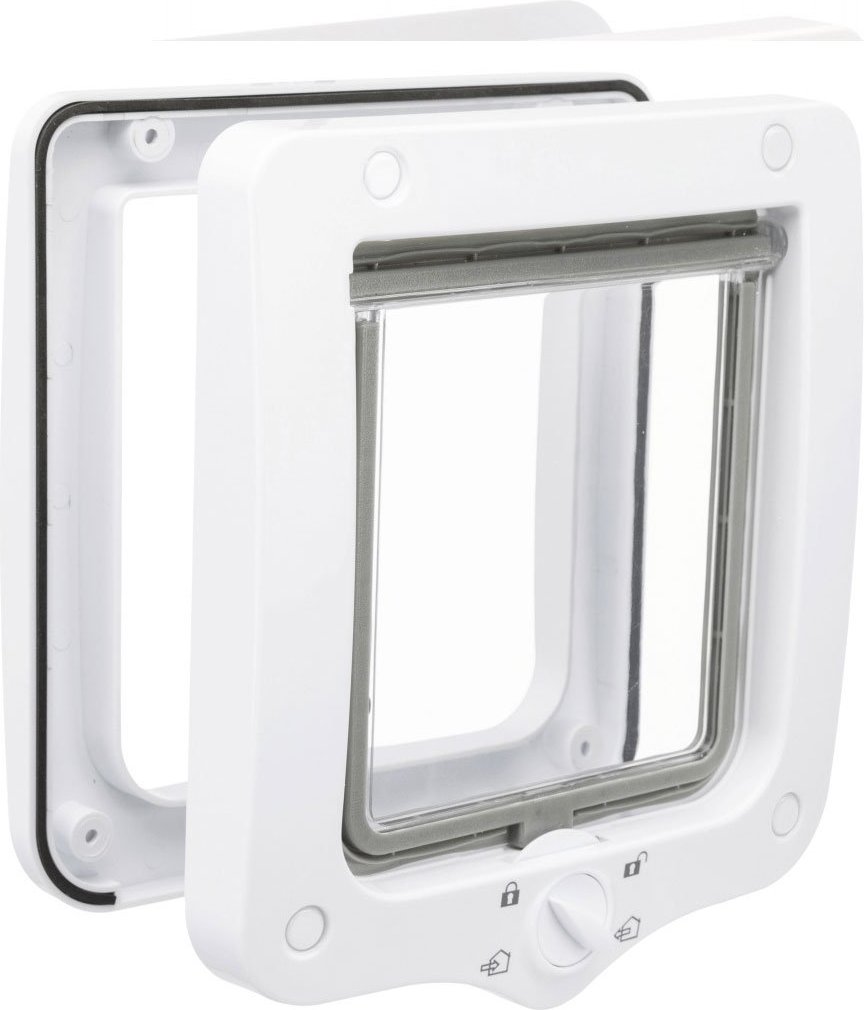 Trixie 4-Wege Katzenklappe 20 x 22 cm weiß